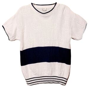 Bobbie Brooks | Vintage Nautical Navy and White Striped Sweater (Size Small)
